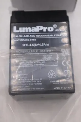 NEW OPEN BOX LUMAPRO 48H470 SEALED LEAD ACID RECHARGEABLE BATTERY K-775CC