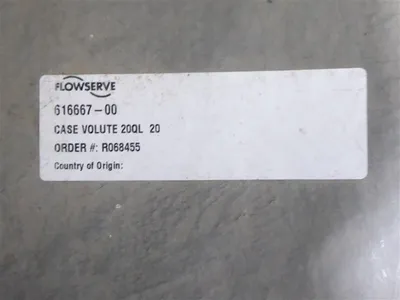 Flowserve 616667-00 Mechanical Volute 44x54x16 For 20QL20C Pump Surplus
