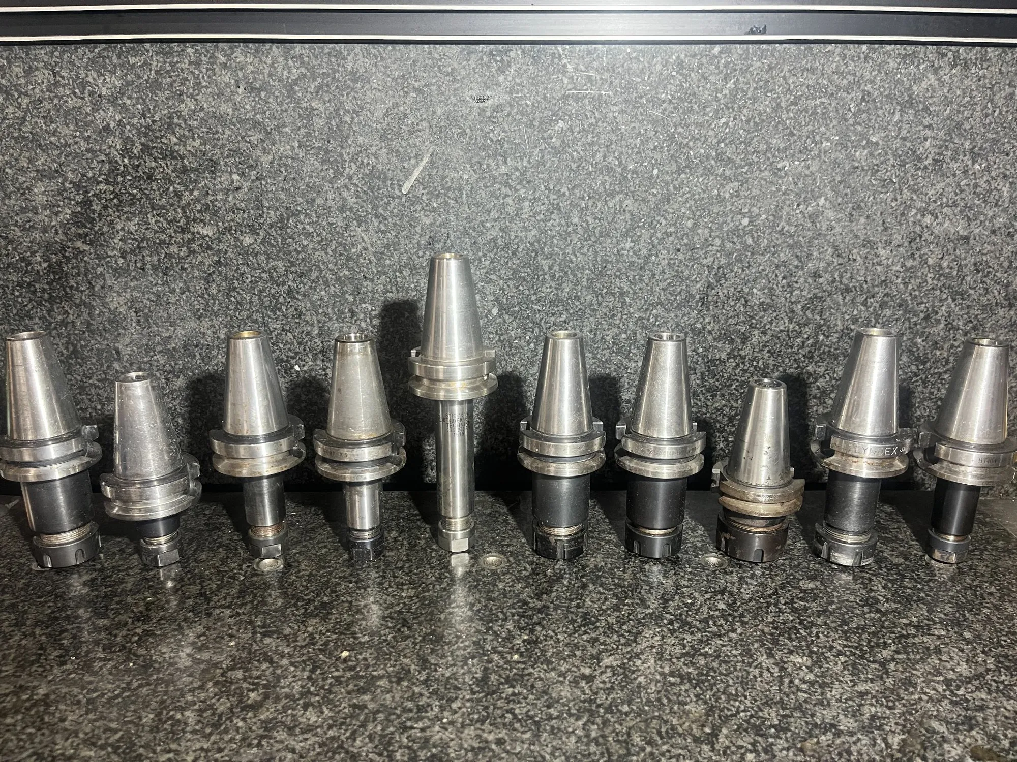 10x BT40 ER16, ER25, ER32 Collet Nuts Included