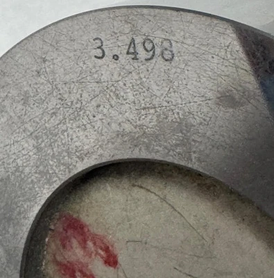 Tungsten Carbide Plug Gage 3.498" Go Inspection Measurement