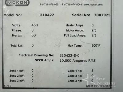 Used MOKON 310422 Temperature Controls California US | Star Industries #1254480