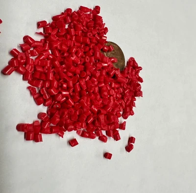 PP Plastic Pellets Polypropylene Resin Material Injection Molding Red 25  Lbs