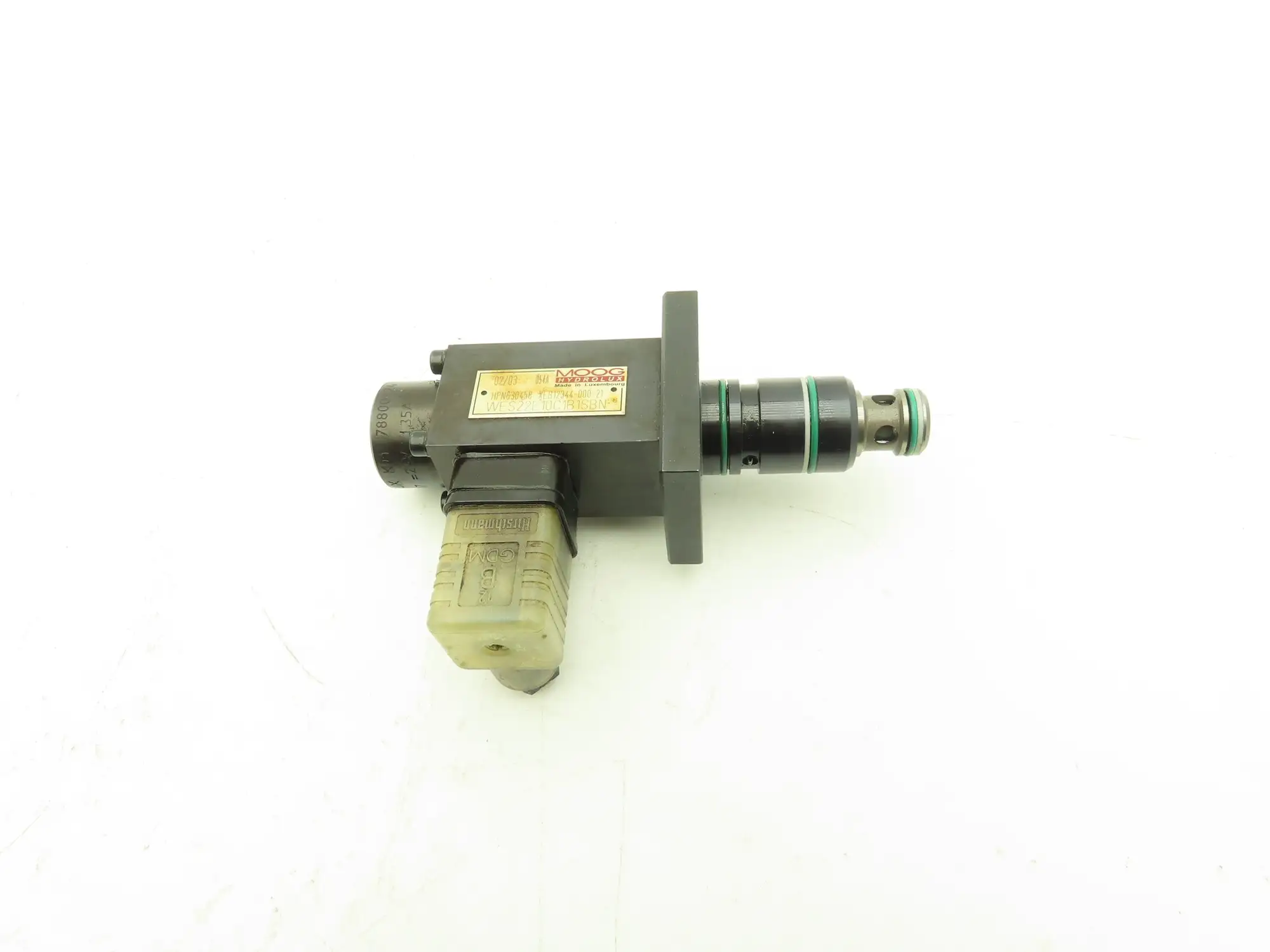 Moog Hydrolux WES22E10C1B1SBN Hydraulic Cartridge Valve 24V HPN630458