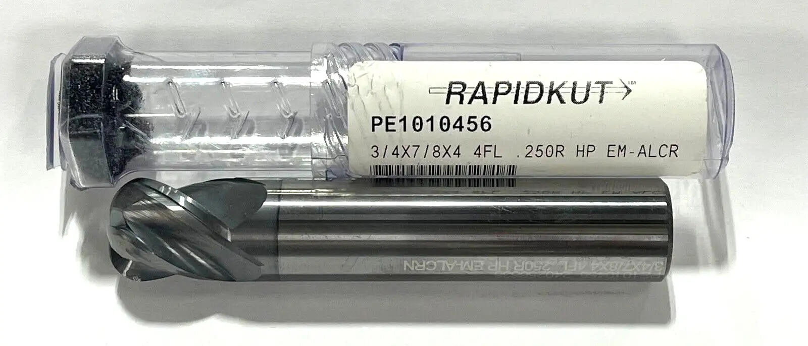 RapidKut 3/4" Carbide End Mill AlCrN Coating .250 Radius 4FL High Performance