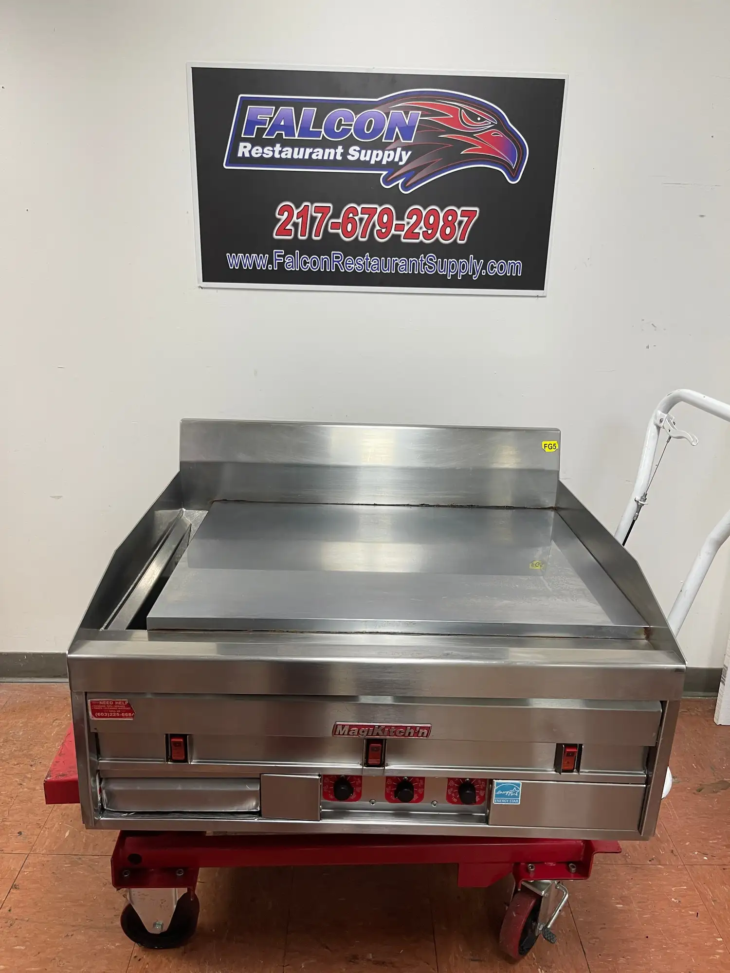 Used Magikitchn Used 36" MagiKitch'n MKE-36-STL Electric Griddle with Thermostatic Controls 208V, 3 Ph - FG5 Commercial Flat Top Griddles Illinois US | Falcon Restaurant Supply #1374873