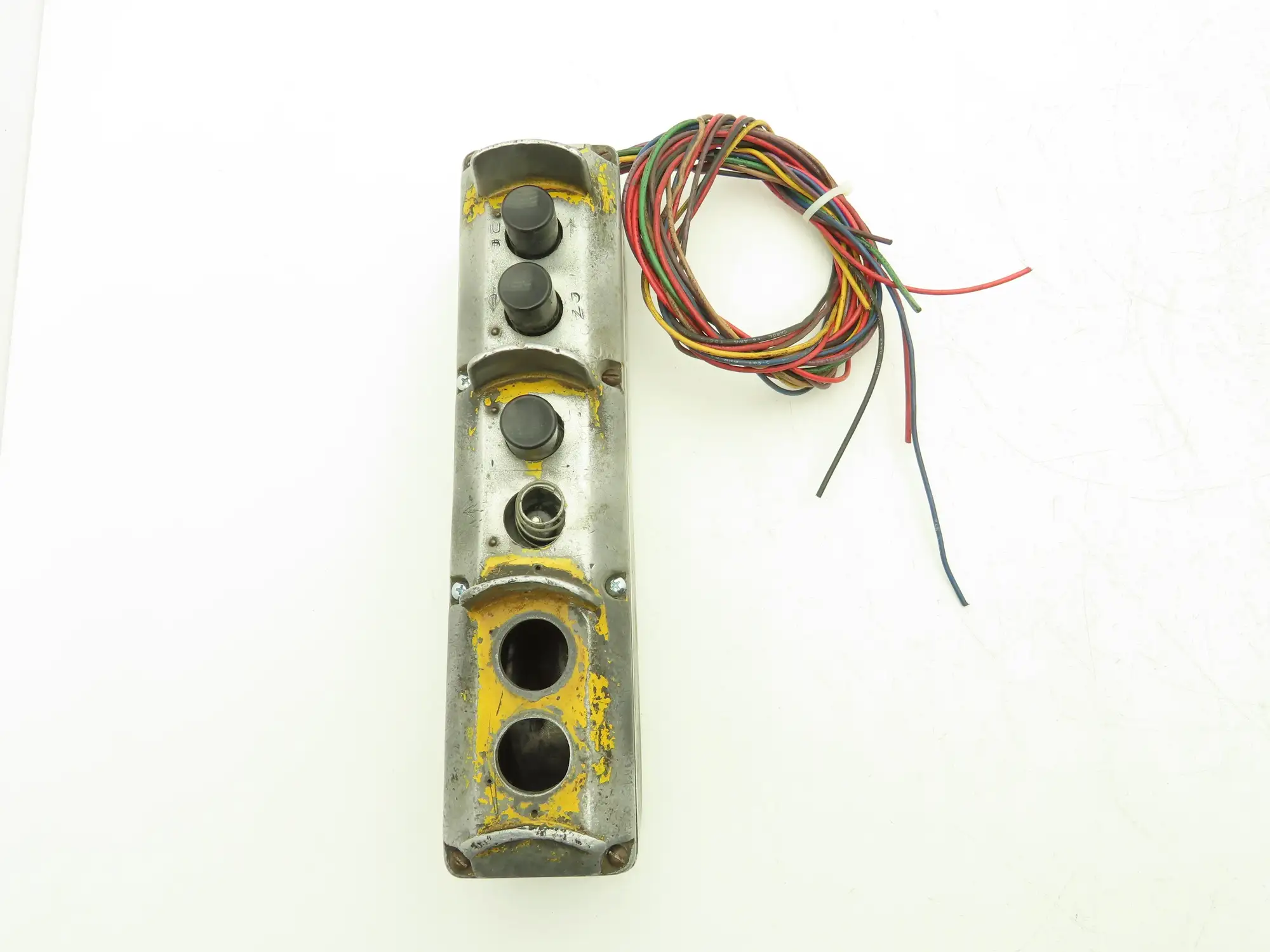 Square D Crane Hoist 6-Station Pushbutton Control Pendant Vintage