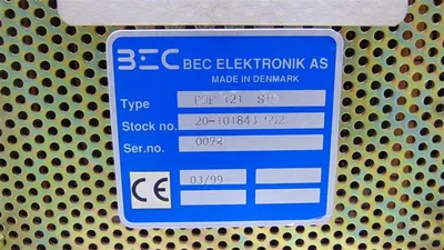 BEC Elektronik AS BUF-121-SIO Operator Interface BEC 121 Dual I/O Used