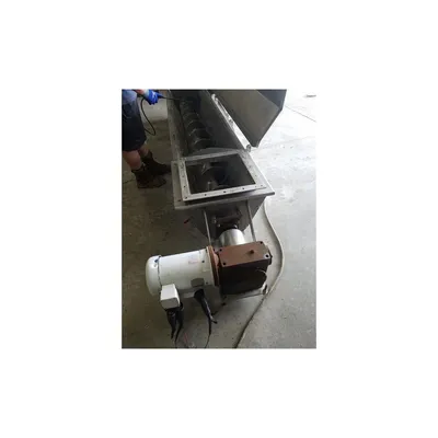 Used 11" X 10' long Stainless Steel Industrial Food Grade Screw Auger Conveyor