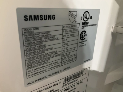 Used SAMSUNG RF27CG5900SR Refrigerators Michigan US | Miedema Asset Management Group #1320932