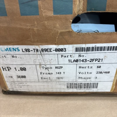 New | in-Stock Siemens 1LA0143-2FP21 Motors (misc) Indiana US | J&J Industrial Supply #1341451