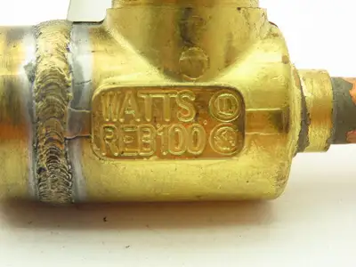 Watts REB100  Brass HVAC Ball Valve 1/2" Copper Line  500 PSI  LOT OF 2
