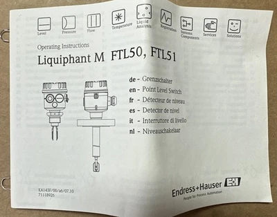 NEW Endress Hauser FTL50-PA82AA6E5B