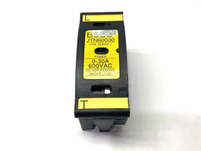 USED BUSSMANN FUSE BLOCK CLASS J 30A 600VAC