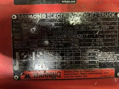 Used 2019 RAYMOND 4750C50L 4-Wheel Sit down Electric Counterbalance Forklifts Illinois US | Somerset Equipment Sales #1546161