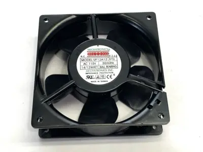 USED MECHATRONICS ALUMINUM FRAME BALL BEARING COOLING FAN 115VAC 14/12W