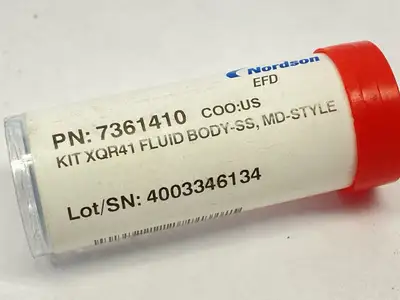 USED NORDSON KIT XQR41 FLUID BODY SS MD-STYLE