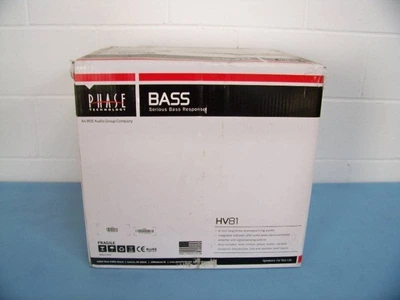 Phase Technologies HV81 Down Firing 8" Audio Subwoofer - NEW IN BOX