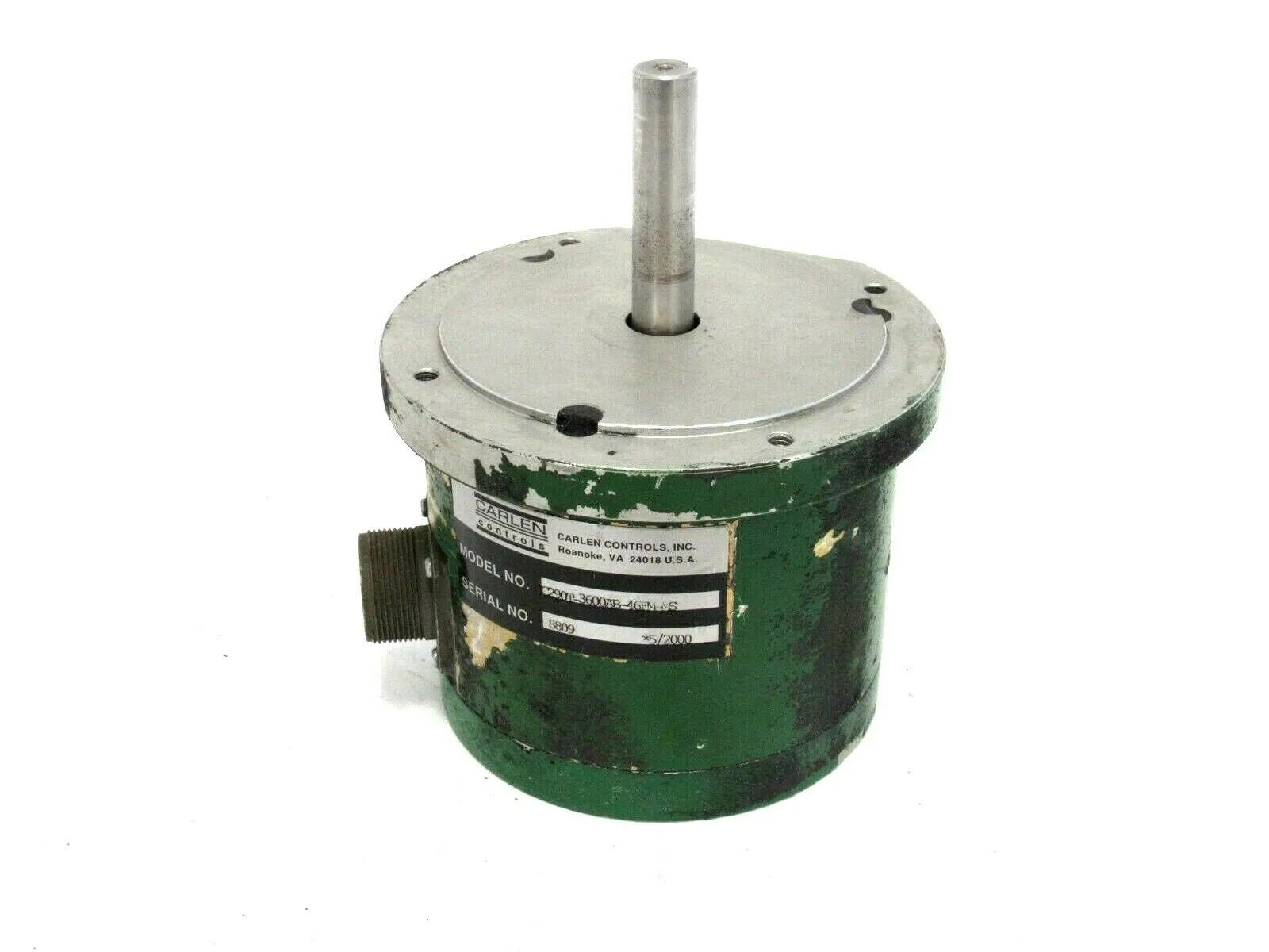 USED CARLEN CONTROLS CC290T-3600AB-46FM-MS ENCODER MOTOR CC290T3600AB46FMMS