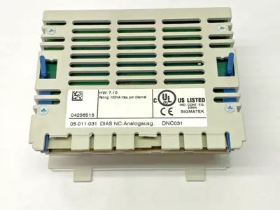 USED SIGMATEK DIAS POSITIONER OUTPUT MODULE DNC 031 CRACKED PLASTIC
