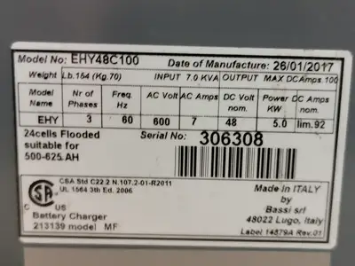 USED 2017 GNB EHY48C100