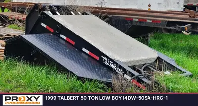 Used 1999 TALBERT 50 TON LOW BOY I4DW-50SA-HRG-1 Lowboy Trailers Michigan US | Proxy Equipment #1388834