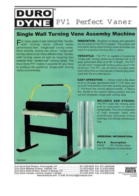 DURO DYNE PV-1 PERFECT VANER SINGLE WALL TURN