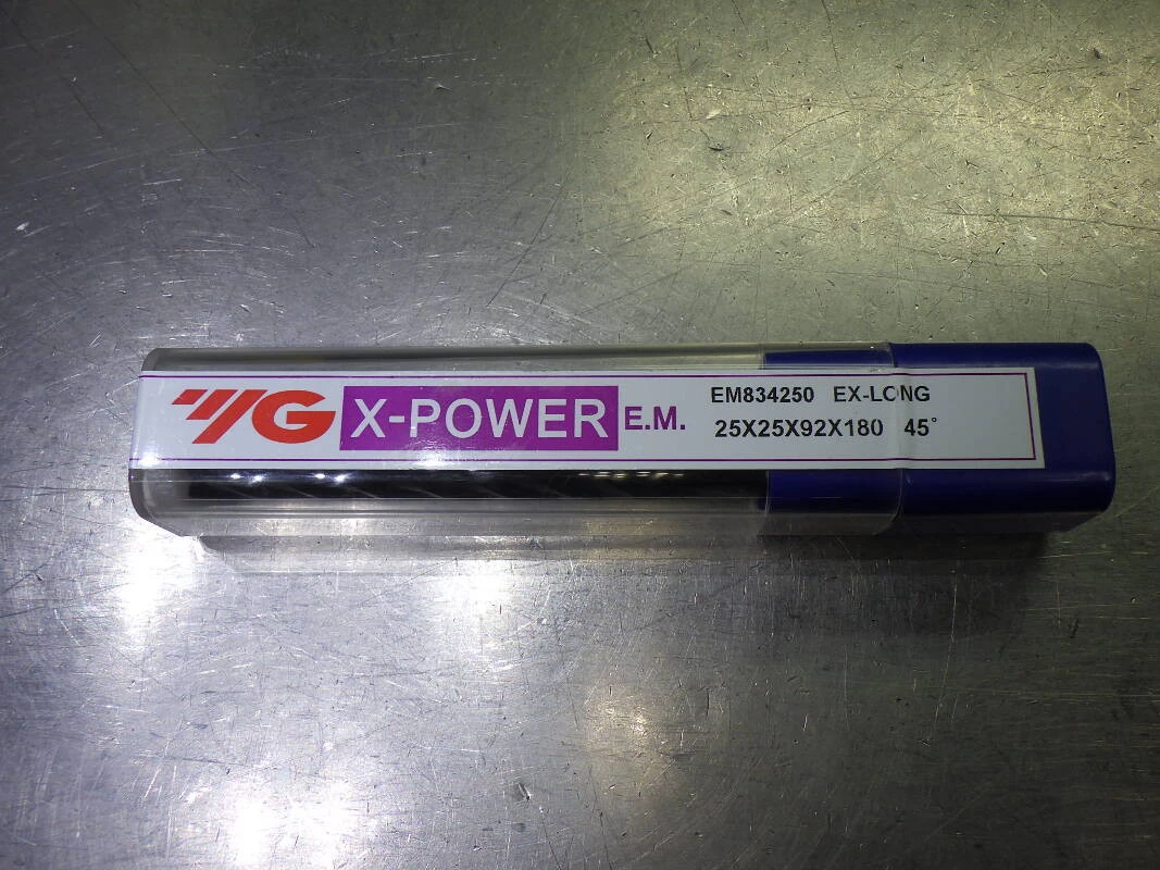 YG-1 25mm 6 Flute Carbide EX-Long High SQ Endmill 25mm Shank EM834250 (LOC1132A)
