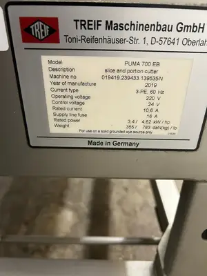 Treif Puma 700 EB Horizontal Meat Slicer W/ Conveyor Fully Refurbished