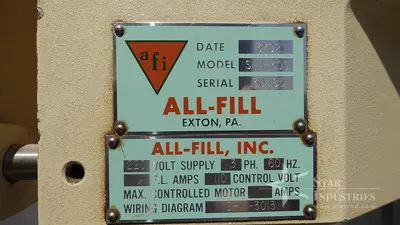 Used ALL-FILL SHA-300 Filling Machines California US | Star Industries #1250138
