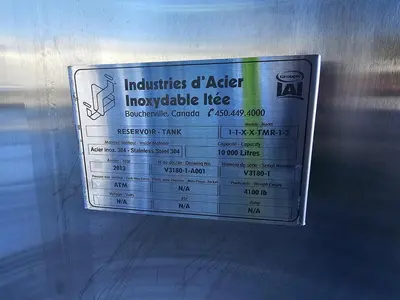Used 2641 Gallon Insulated Tank, 304 Stainless Steel