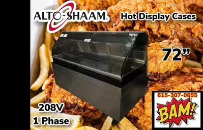 Used:Alto-Shaam ED2-72-BLK 72” Full Service Countertop Heated Display Case - (1) Shelf, 120/208-240v/1phUsed:Alto-Shaam ED2-72-BLK 72” Full Service Countertop Heated Display Case - (1) Shelf, 120/208-240v/1ph