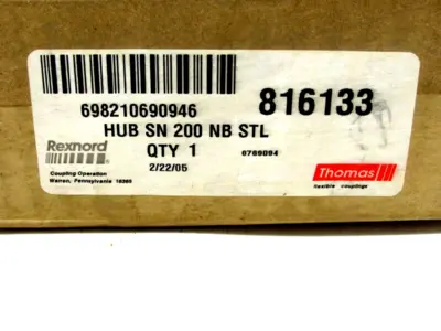 NEW REXNORD THOMAS 816133 HUB SN 200 NB STL