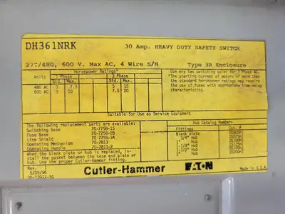 USED EATON CORPORATION HEINEMANN DH361NRK