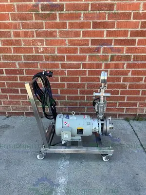 USED FRISTAM CENTRIFUGAL PUMP SKID W/ BALDOR RELIANCE 7.5 HP MOTOR 208/460V
