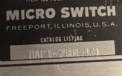 NEW HONEYWELL BAF1-2RN-LH MICRO SWITCH LIMIT SWITCH BAF12RNLH
