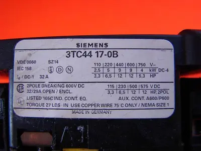 USED SIEMENS 3TC4417-0B