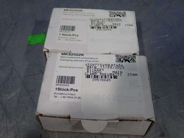New | in-Stock ZIMMER MKS2502K Clamps | HGR 24 #732135