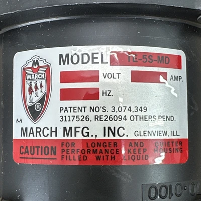 NEW MARCH MFG TE-5S-MD