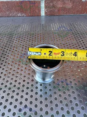 Unbranded Stainless Steel Reducer 1 1/2" Sanitary to 2 1/2" Sanitary Fittings