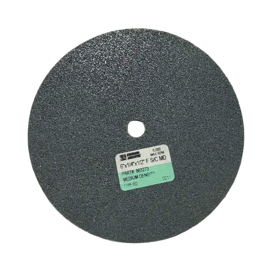 Standard Abrasives 6" x 1/4" x 1/2" Unitized Wheel Silicon Carbide Medium Density
