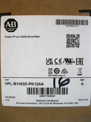 New | in-Stock Allen-Bradley VPL-B1653D-PK12AA Motor Control Parts New Hampshire US | Bitter End Trading #1452829