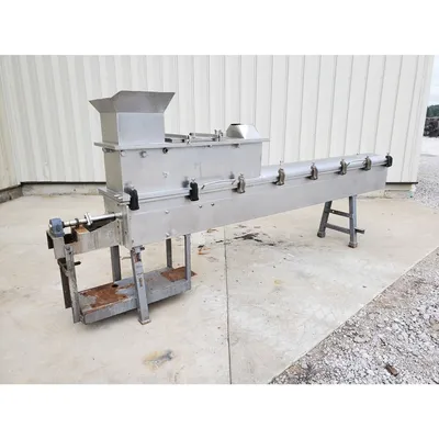 Used 8"dia. Stainless Steel Single Auger Steam Cheese Cooker Conveyor Processor