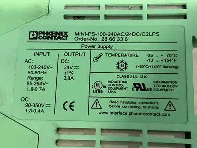 Used PHOENIX CONTACT MINIPS100240AC/24DC/C2LPS DC Power Supplies Ohio US | HGR 24 #1547087