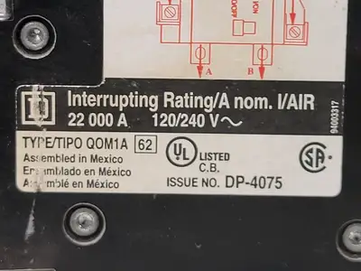 USED SQUARE D QOM125VHL
