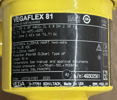 Used VEGA FX81.FAFABHXANXX Sensors Indiana US | J&J Industrial Supply #1665656