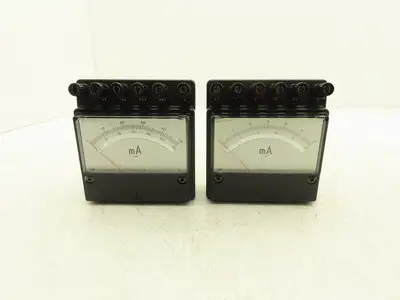 Yokogawa 2051-02 / 2051-03 Yew Ammeter Set 0-30mA & 0-1000mA Mixed Lot of 2