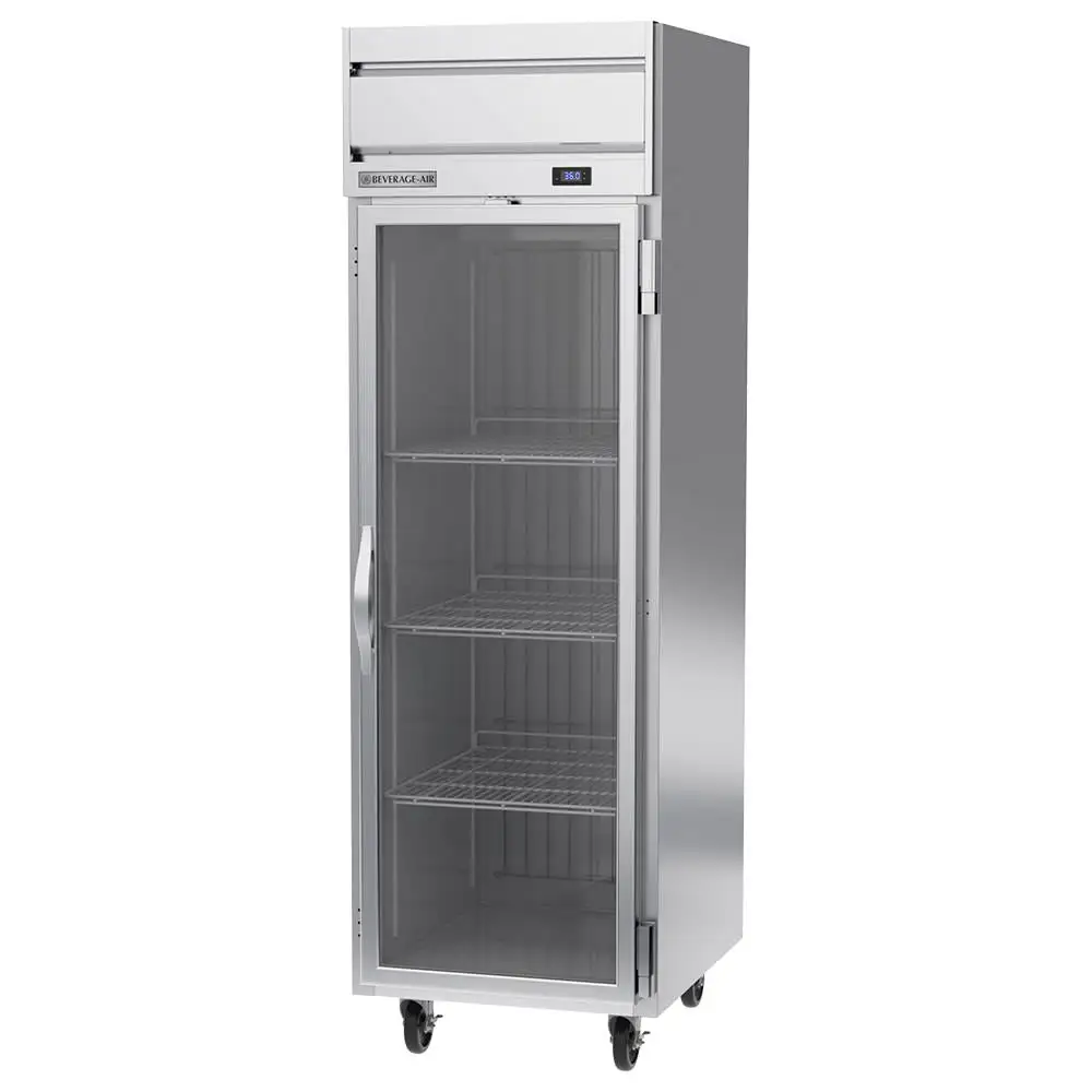 Beverage-Air HRP1HC-1G 26" One Section Reach In Refrigerator, (1) Right Hinge Glass Door, 115v