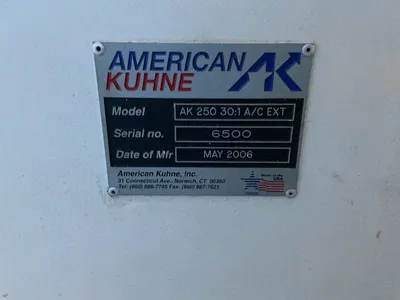 Used 2006 AMERICAN KUHNE AK 250 30:1 A/C EXT Misc Plastics Equipment Ohio US | HGR 24 #1265809