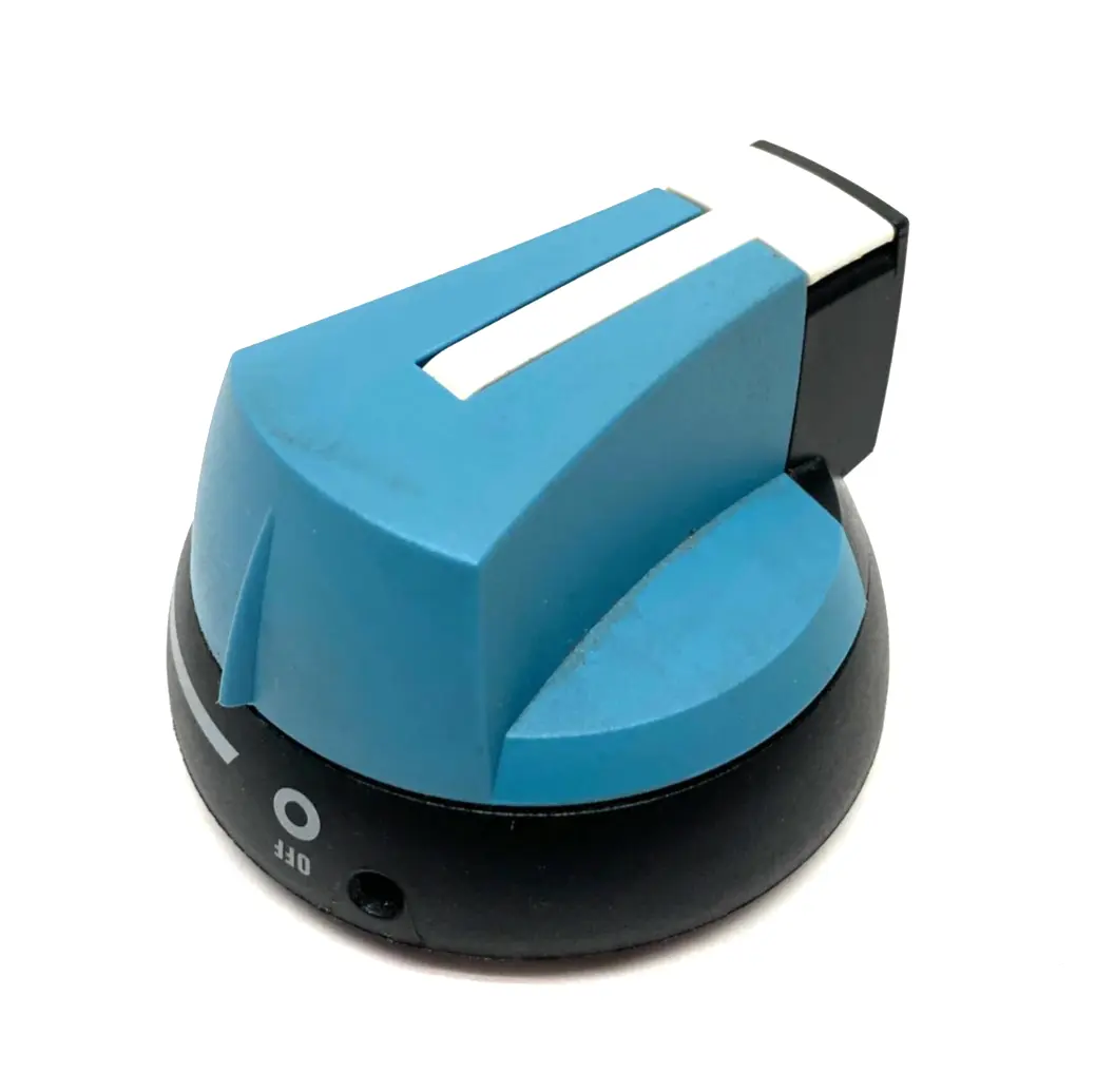 USED SOCOMEC ROUND ROTARY DISCONNECT HANDLE, BLUE/BLACK