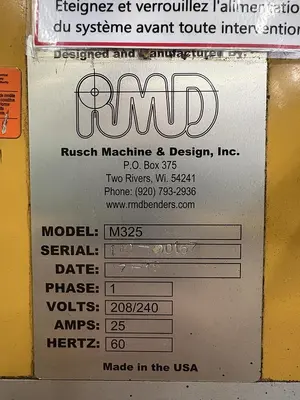 Used 2015 BAILEIGH M325 Pipe, Tube & Bar Benders Ontario CA | Trader Machinery Inc #1360805